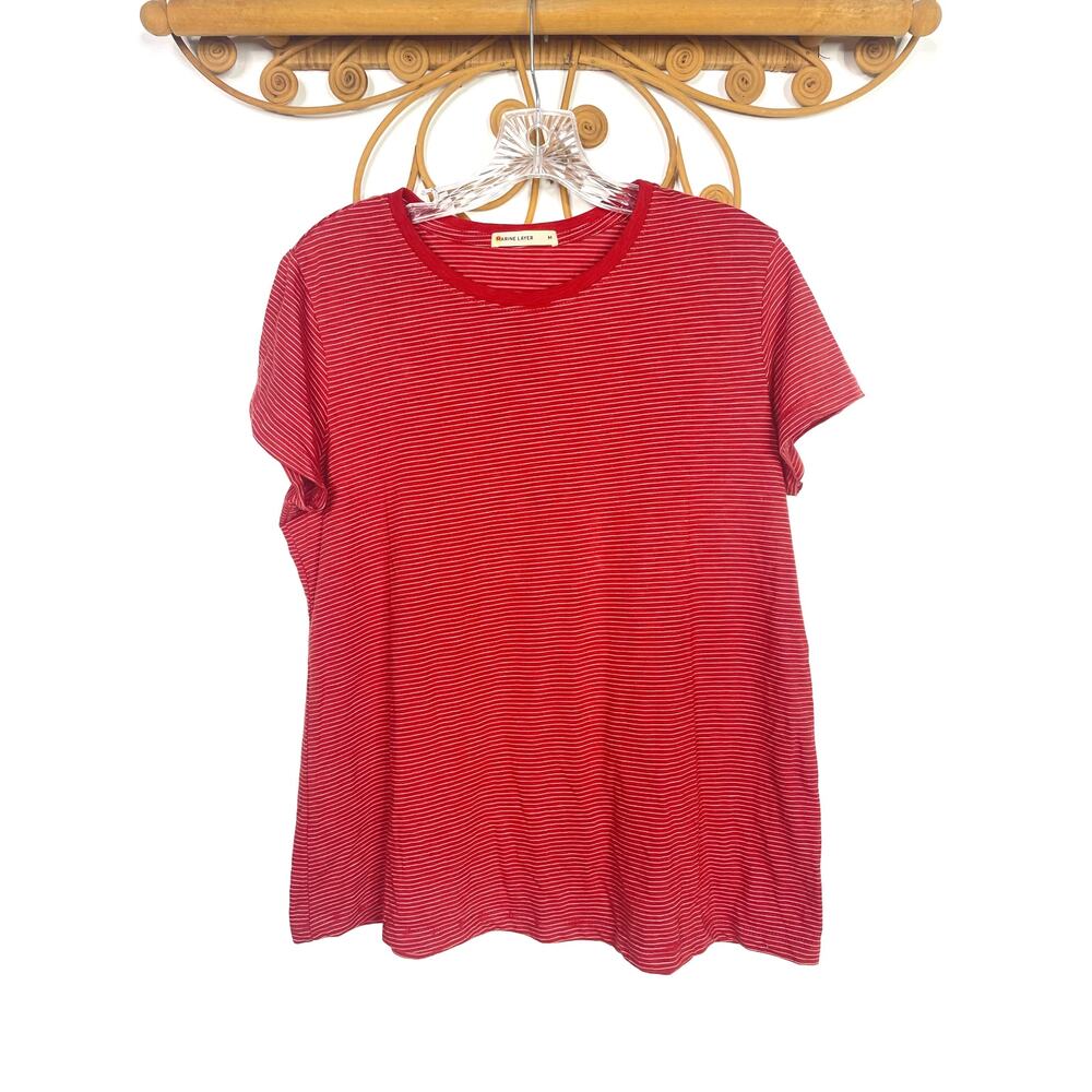 Marine Layer Classic Crew neck stripe red M
